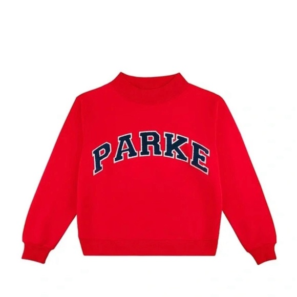 Jackets Coats Iso Parke Red And Navy Mockneck Poshmark